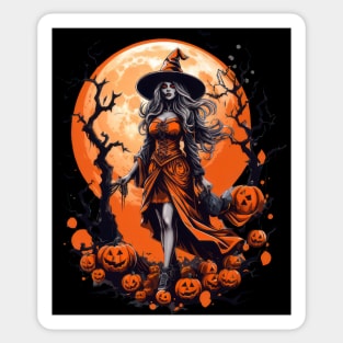 Moonlit Halloween Sorcery Sticker